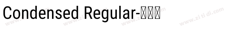 Condensed Regular字体转换 Condensed Regular字体转换